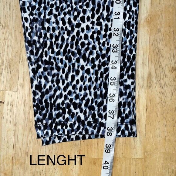 Daily Ritual Ponte Knit Legging Oversized Blue Leopard Print XL NEW - Picture 10 of 10